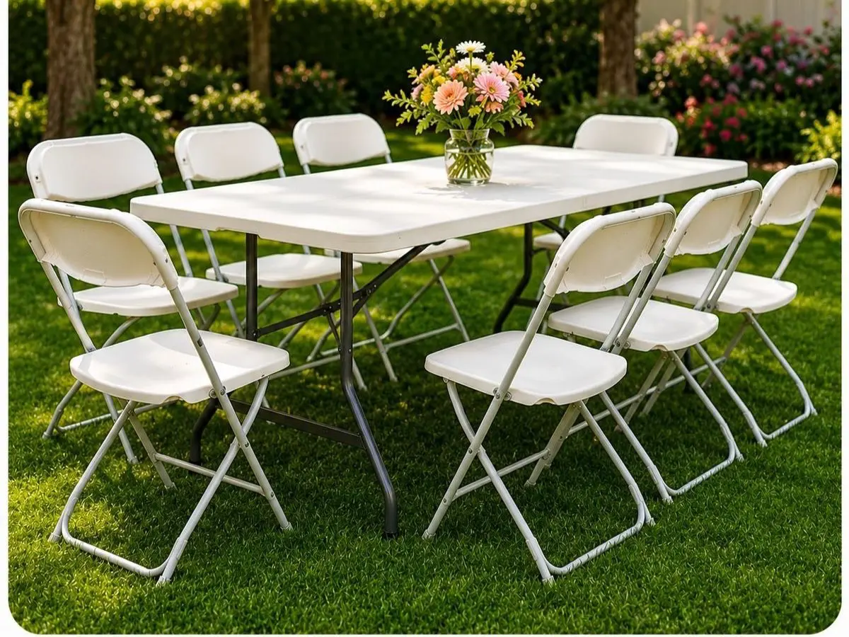 8-foot table rental for parties and events