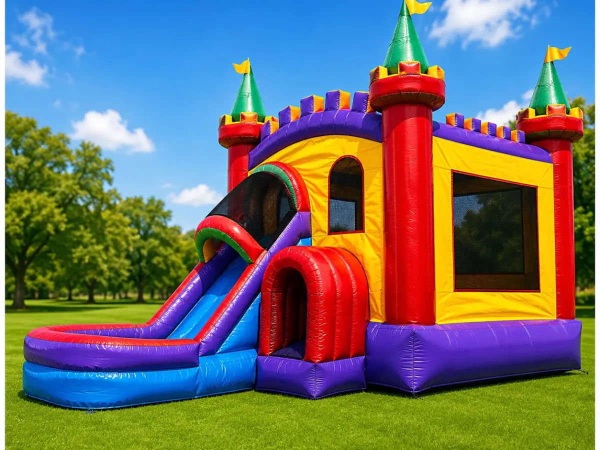Four-in-One Castle Combo Bounce House Rental